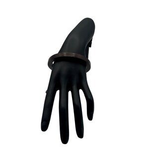 Handcrafted Dark Wood Bangle Bracelet